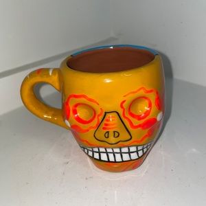 Rare sugar skull mug two sided day of dead & wedding day amazing colors/ Details